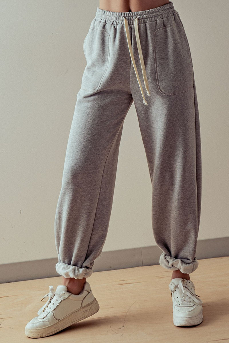 Drawstring Cotton Sweatpants