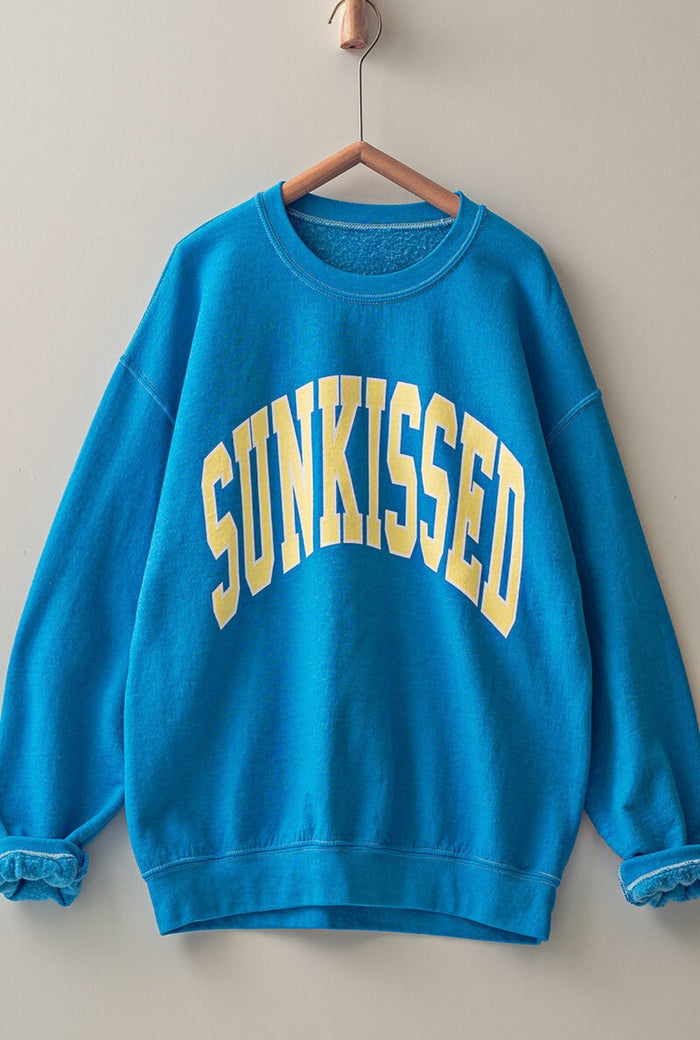 Oversized “Sunkissed” Crew Neck Sweater