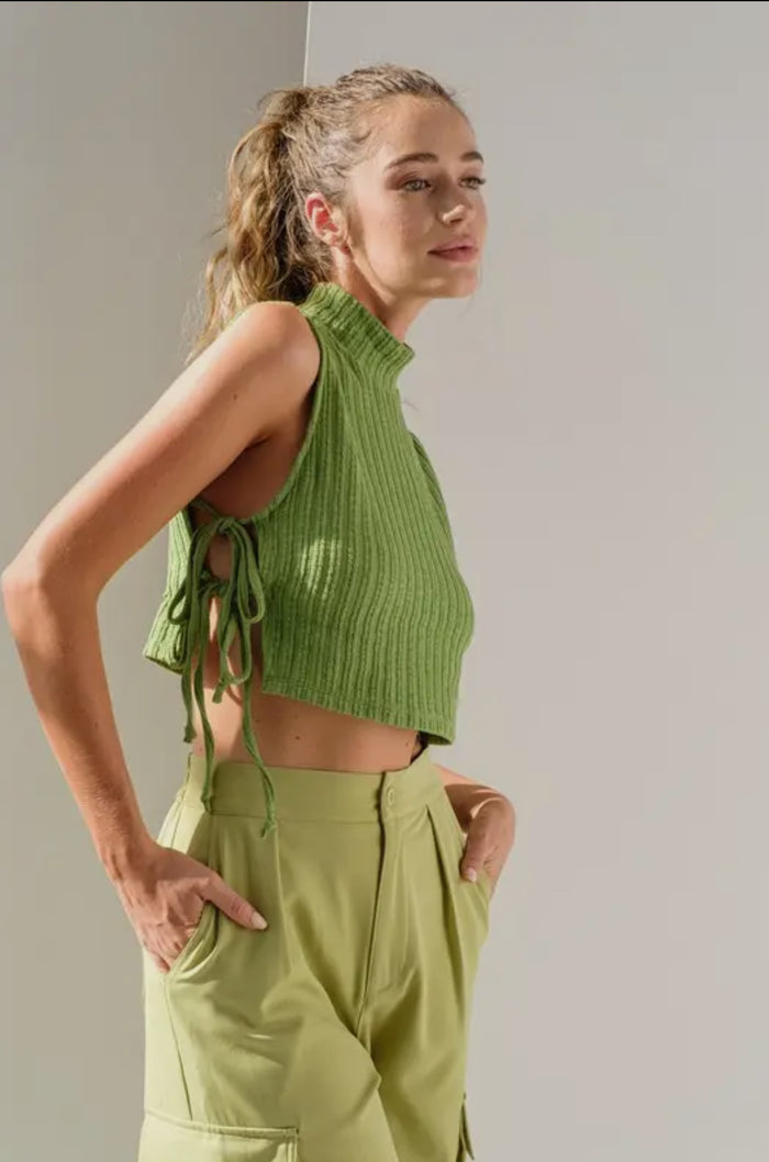 Aubrey Side Tie Mock Top