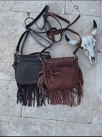 Western Genuine Leather Crossbody Bag