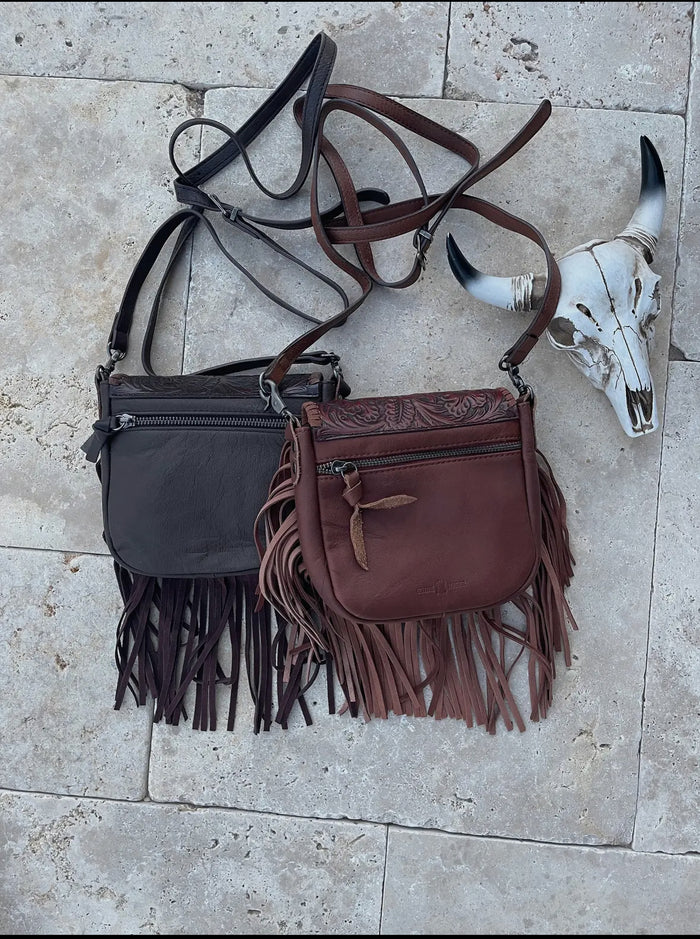 Western Genuine Leather Crossbody Bag