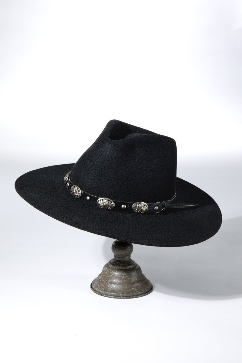 100% Wool Western Concho Panama Hat